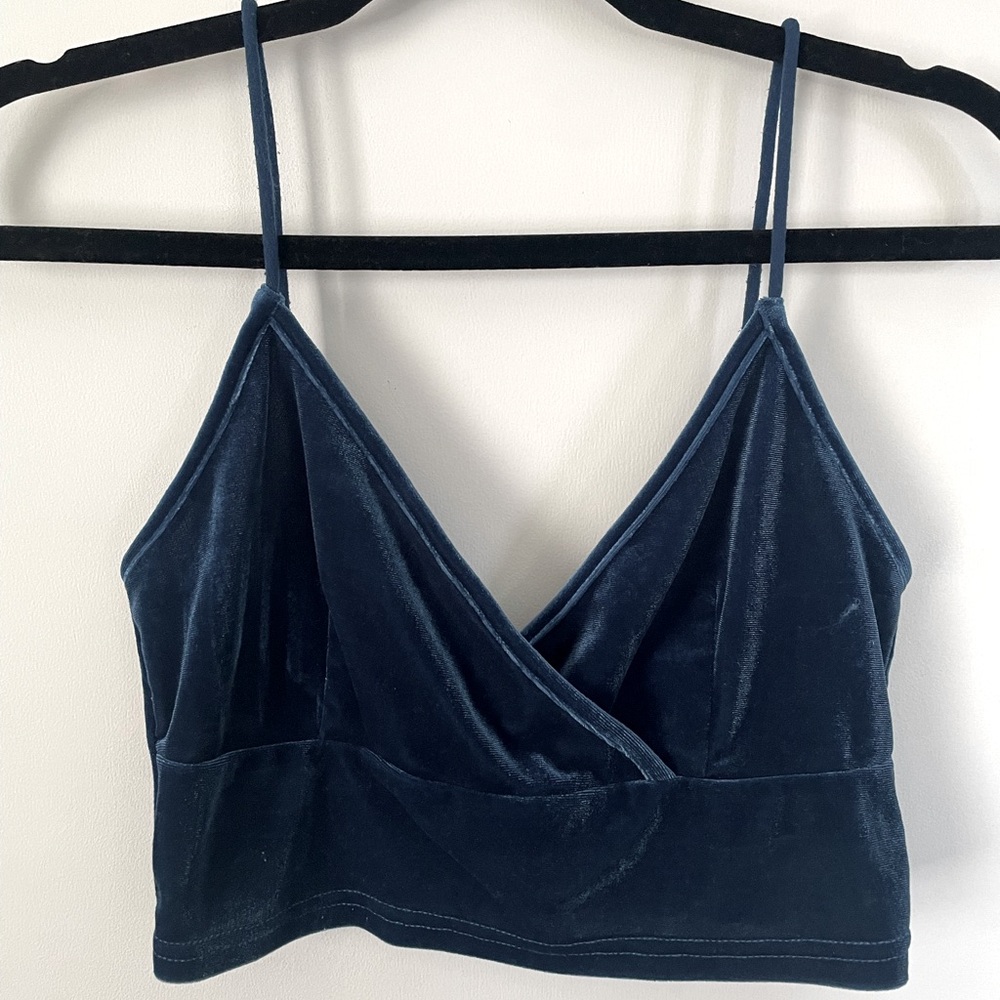 SHEIN velvet cropped top
